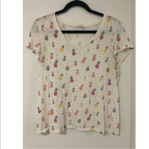 Kinda sheer white pineapple tee